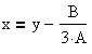 x = y-B/A